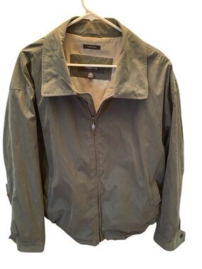 Claiborne Olive Green Lightweight Zip Jacket 2X